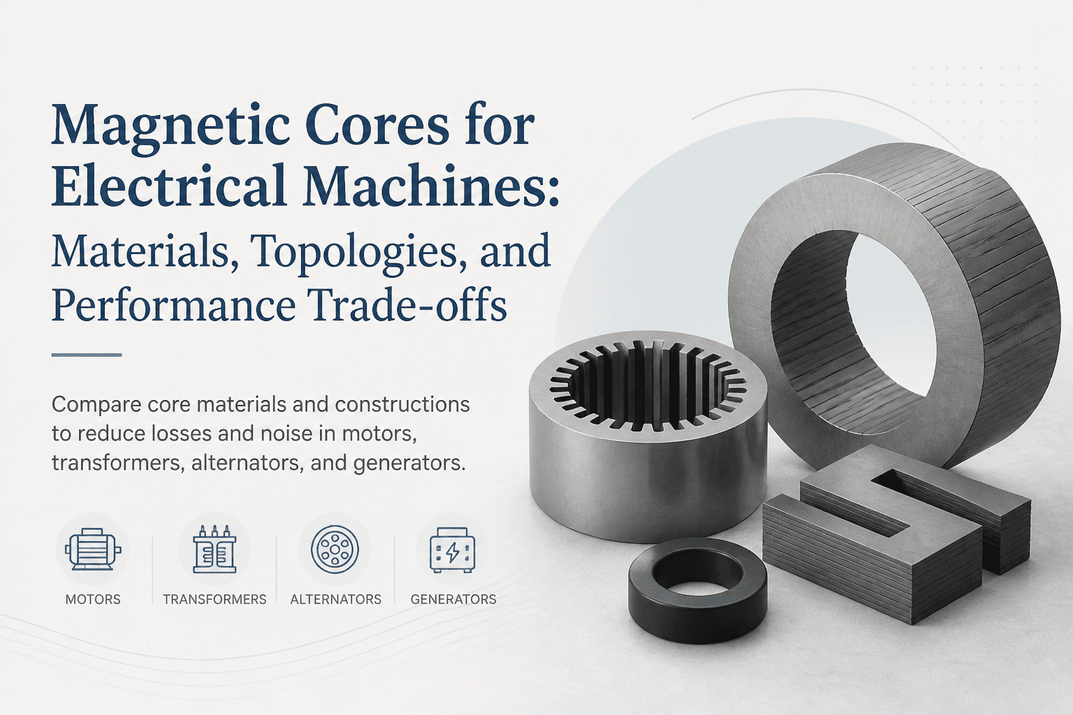 Magnetic Cores for Electrical Machines: Materials, Topologies, and Performance Trade‑offs