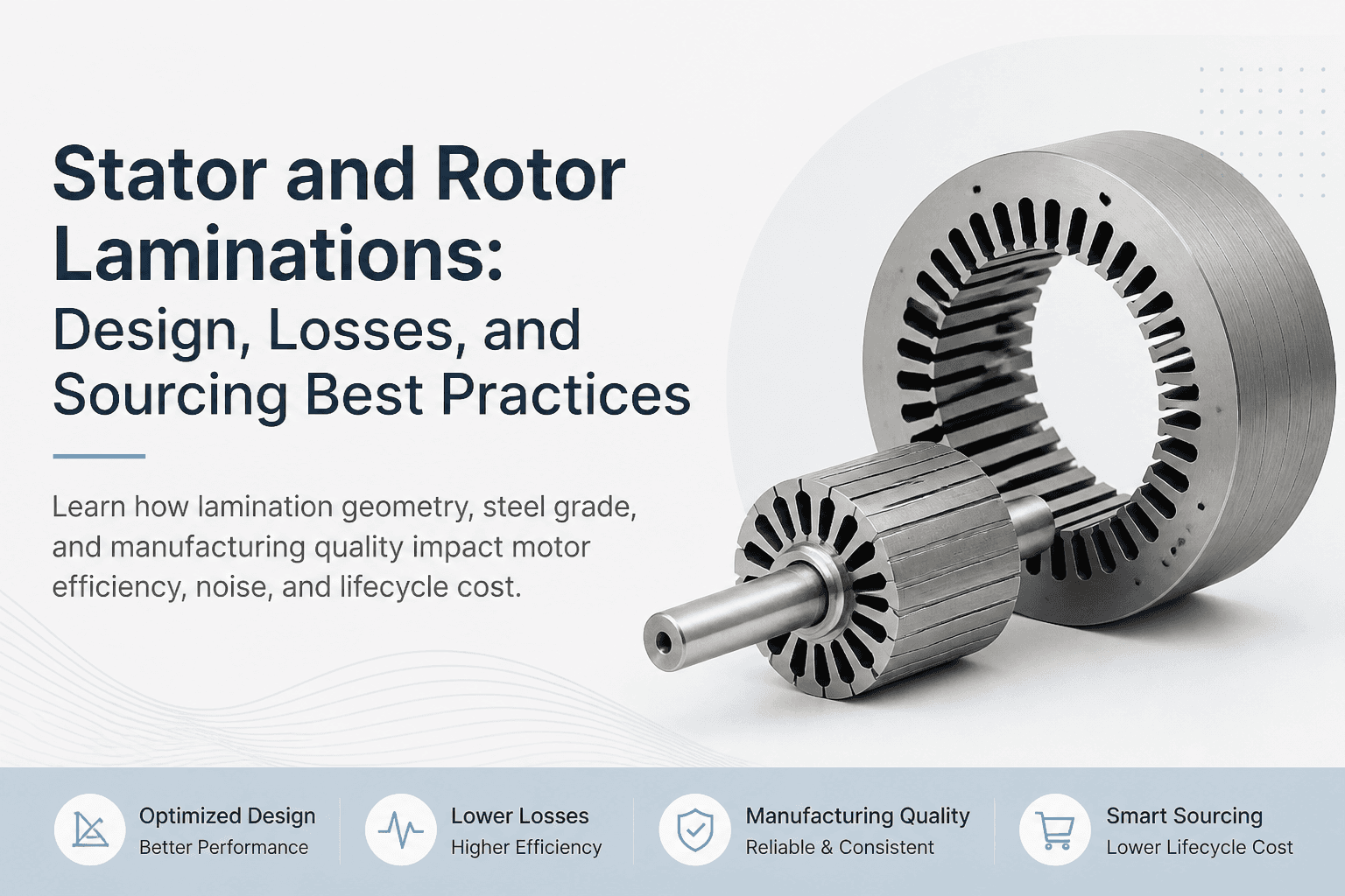 Stator and Rotor Laminations: Design, Losses, and Sourcing Best Practices