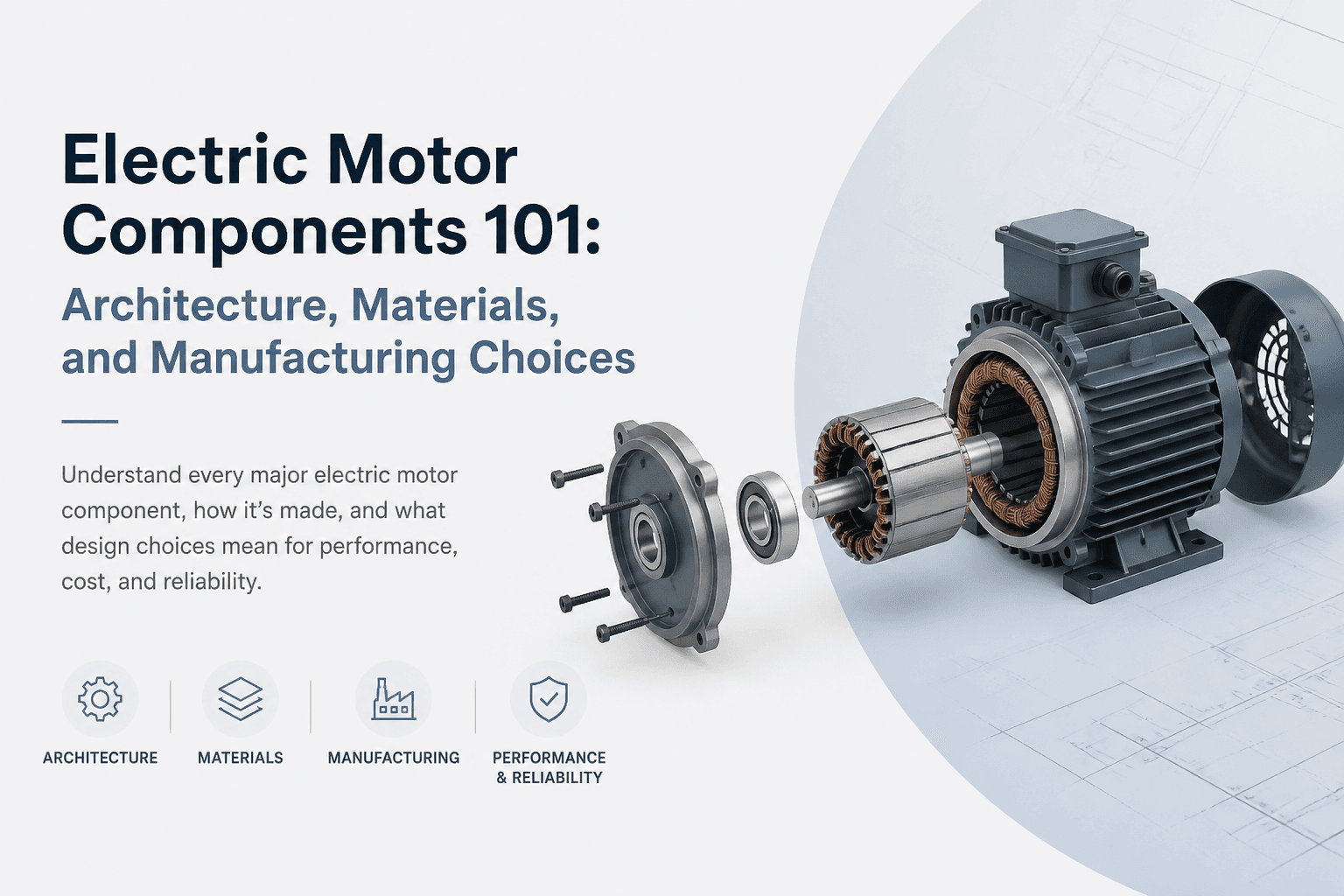 Electric Motor Components 101: Architecture, Materials, and Manufacturing Choices